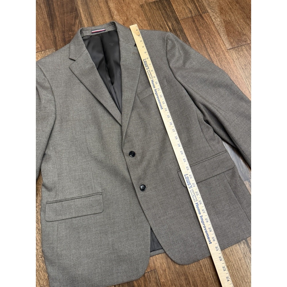Tommy Hilfiger Sports Coat Jacket Trim Fit Size 46R Brown Tan - Picture 3 of 8